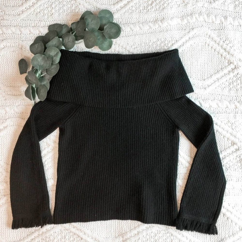 Anthro Fringe Sleeve “Avila” Sweater by Ella Moss - Picture 4 of 8